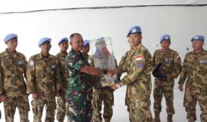 Penyambutan Satgas Indo RDB Monusco XXXIX-A di Mako Brigif 4 Mar/BS