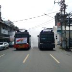 Polda Lampung Kerahkan Mobil Water Canon Semprot Disinfektan
