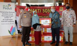 PLN Peduli Bersama Pamobvit Polda Lampung Gelar Bakti Sosial