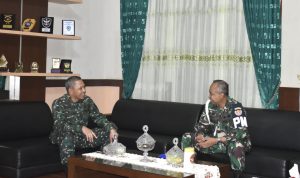 Laksanakan Fungsi Pengawasan Umum, Itpuspomad Silahturahmi dengan Danrem 043/Gatam