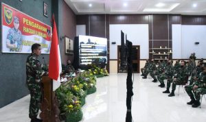Danrem 043/Gatam Sambut Kunker Pangdam II /SWJ Mayjen TNI Irwan, S.I.P., M.Hum Ke Makorem 043/Gatam