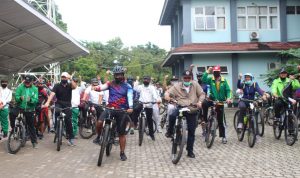 Brigif 4 Mar/BS Gowes Bersama Rektor UIN Raden Intan Lampung