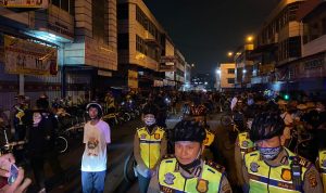 Satlantas Tertibkan Pesepeda di Jalur Khusus Dengan Protokol Kesehatan