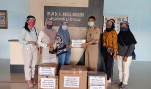 HMB Aqularia Itera Salurkan Bantuan APD Bagi Tenaga Medis RSUDAM