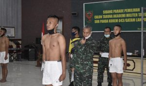 Tingginya Animo Masyarakat Ikuti Seleksi Catar, Danrem 043/Gatam Pimpin Sidang Parade Calon Taruna Akmil TA 2020