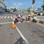Cegah Covid-19, Satlantas Polres Tanggamus Membuat RHK di Lampu Merah