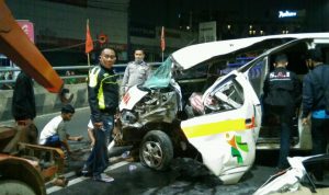 Seorang Perawat Luka Berat Akibat Lakalantas di Flyover MBK