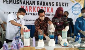 Selama Tahun 2020, BNNP Lampung Tegaskan Angka Kasus Peredaran Gelap Narkotika Naik