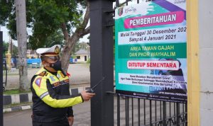 Malam Tahun Baru 2021, Sejumlah Titik Jalan di Kota Bandar Lampung Ditutup