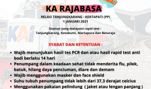 Mulai 1 Januari 2021 KA Rajabasa Kembali Beroperasi