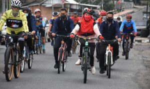 Wali Kota Eva Dwiana Ikuti Fun Bike