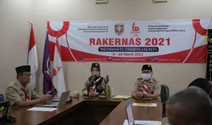Wagub Chusnunia Chalim Ikuti Rakernas Pramuka dan Peringatan Hari Tunas Gerakan Pramuka Tahun 2021