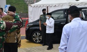 Dikawal Denpom II/3 Lampung, Wapres RI Cek Pelaksanaan Vaksin dan Bendungan Way Sekampung