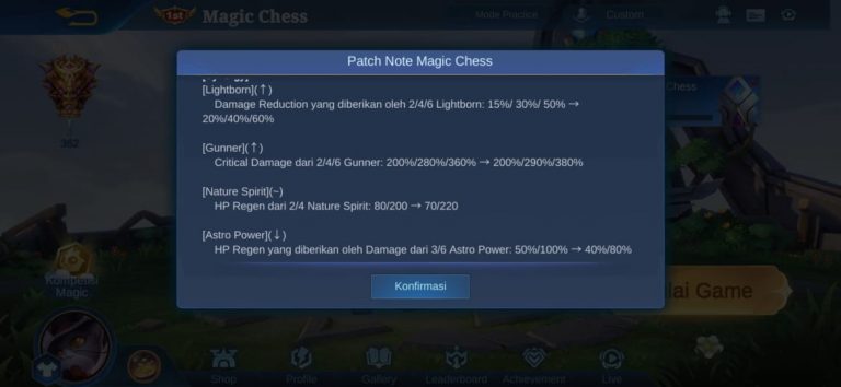 Update Besar-besaran Magic Chess Mobile Legend! Astro di Nerf, Bug Blade Armor di Fix!