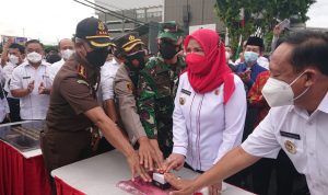 Wali Kota Eva Dwiana Resmikan Flyover Sultan Agung