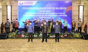 Penandatanganan Komitmen Kepala Daerah Bersama Ombudsman RI, Walkot Bandar Lampung Harapkan Hal Ini