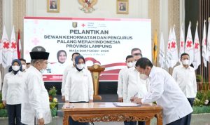 Riana Sari Arinal Dilantik sebagai Ketua Palang Merah Indonesia Provinsi Lampung Masa Bakti 2020 – 2025