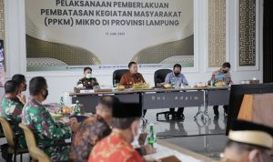 Pimpin Rakor Evaluasi PPKM, Gubernur Arinal Minta Bupati/Walikota Perketat Penerapan Pemberlakuan Pembatasan Kegiatan Masyarakat Skala Mikro