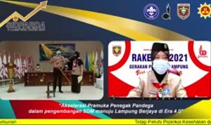 Buka Sidang Paripurna Kwarda Pramuka Lampung Tahun 2021, Chusnunia Chalim Ajak Kader Ciptakan Dewan Kerja yang Handal