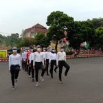 Jelang Peringatan Kemerdekaan, Gabungan Paskibraka Bandar Lampung Genjot Latihan dengan Tetap Jaga Prokes