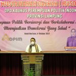 Musda Kaukus Perempuan Politik 2021, Gubernur Arinal Minta KPPI Dorong Pemenuhan Target Kuota 30% Keterwakilan Perempuan di Parlemen