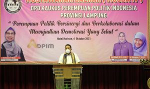 Musda Kaukus Perempuan Politik 2021, Gubernur Arinal Minta KPPI Dorong Pemenuhan Target Kuota 30% Keterwakilan Perempuan di Parlemen