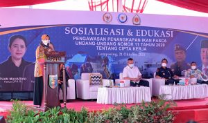Wagub Lampung Buka Sosialisasi dan Edukasi Pengawasan Sumber Daya Perikanan di Pelabuhan Pelelangan Lempasing