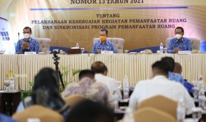 Sekdaprov Lampung Ikuti Acara Sosialisasi Permen Agraria/BPN Nomor 13 Tahun 2021