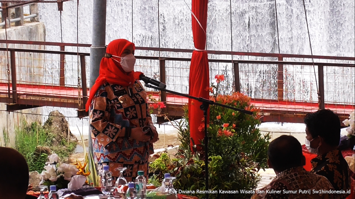Eva Dwiana Resmikan Kawasan Wisata dan Kuliner Sumur Putri| 5w1hindonesia.id