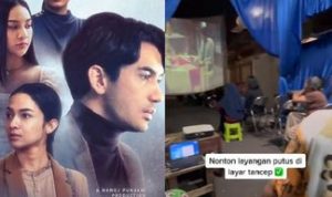 Viral! Ibu-ibu Nonton Layangan Putus Berjemaah di Layar Tancap, Warganet Soroti Hal Ini