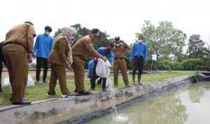 Tingkatkan Kualitas Perikanan Lampung, Gubernur Arinal Tinjau Lokasi Pembenihan Ikan di BBIS Purbolinggo, Lampung Timur