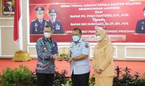 Hadiri Sertijab Kepala Kantor Wilayah Kemenkumham Lampung, Ini Harapan Sekdaprov Fahrizal