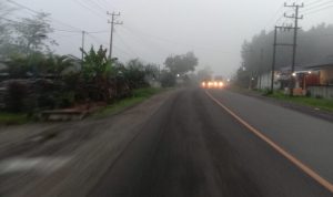 Tulang Bawang Diwarnai Kabut Tebal Pagi Ini