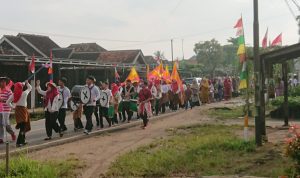 Pawai Marching Band Ramaikan HUT RI ke-77 di Pekalongan Lampung Timur