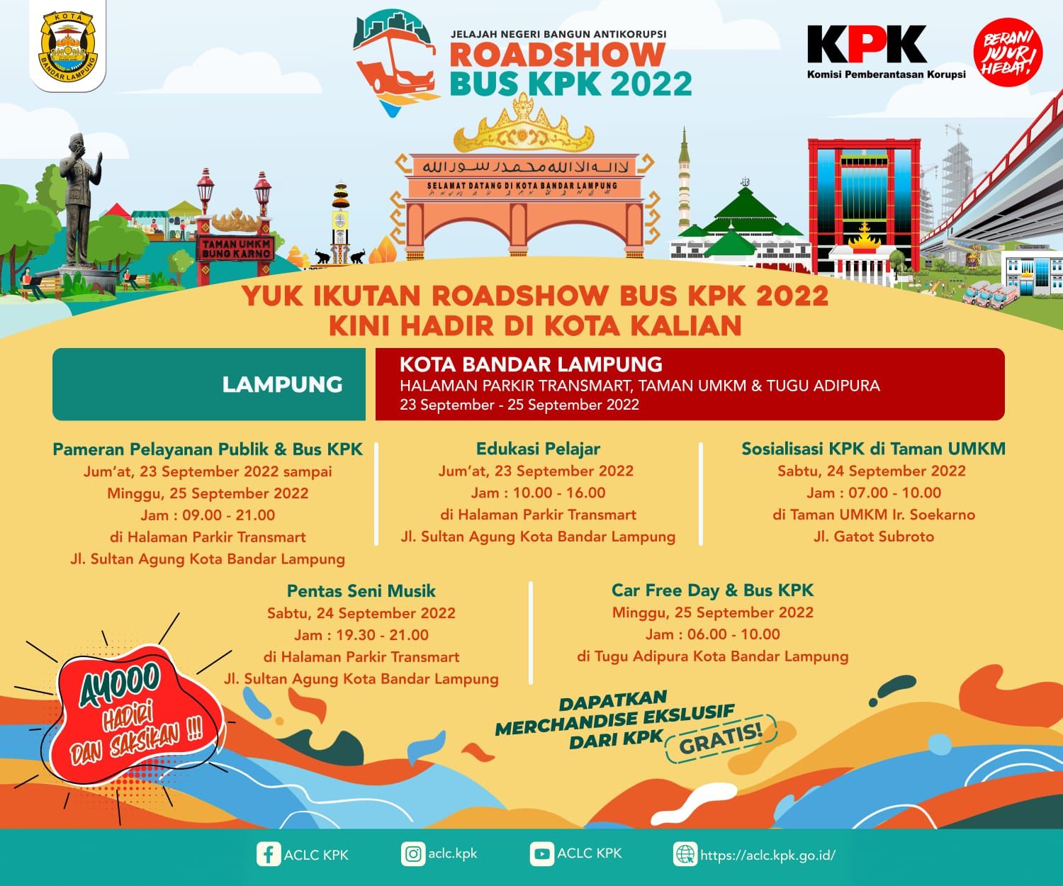 Jadwal Roadshow Bus KPK di Bandar Lampung || Foto: Kominfo Bandar Lampung