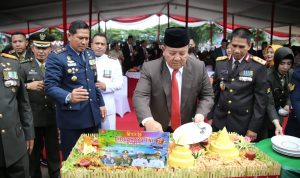 Gubernur Lampung dan Seluruh Unsur Forkopimda Hadiri Upacara Peringatan HUT TNI ke -77