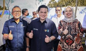 Wagub Lampung Dampingi Menteri BUMN dan Menteri Perdagangan Resmikan Area Selasar Siger BTN