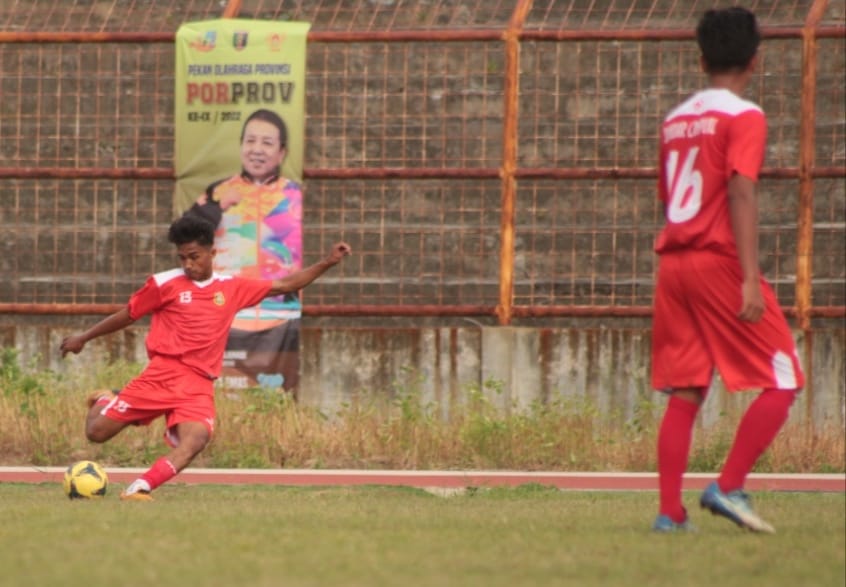 Tim Porprov Bandar Lampung Cabor Sepakbola puncaki klasmen grup B usai melumat habis tim Mesuji dengan skor akhir 6-1 || Foto: Istimewa