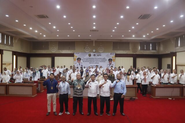 Suasana acara Fasilitasi Sosialisasi Pemutakhiran Data Profil Perpajakan dan Bimbingan Penerapan NIK menjadi NPWP Bagi ASN di lingkungan Pemerintah Provinsi Lampung || Foto: Dinas Kominfotik Provinsi Lampung