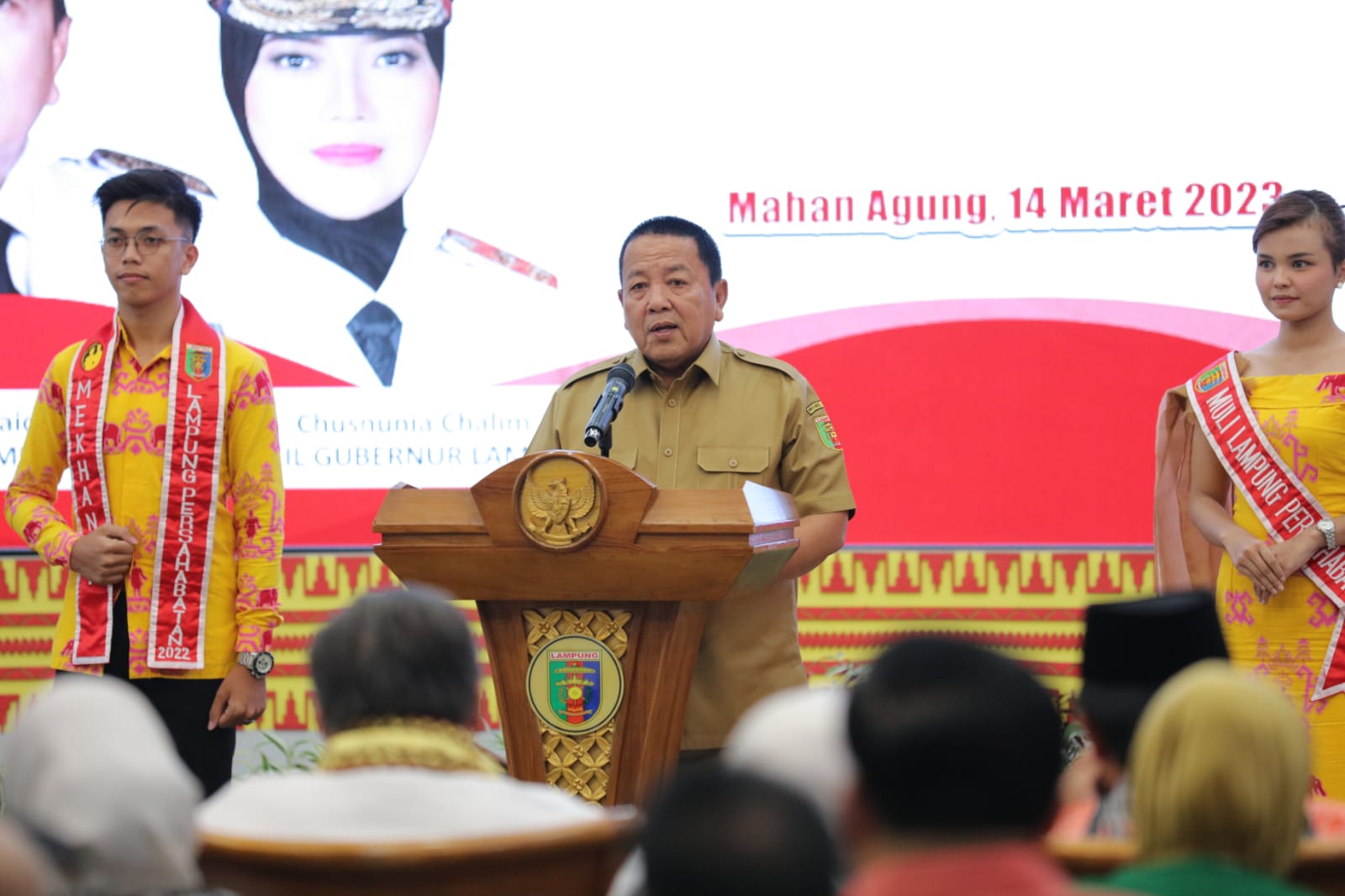 Gubernur Lampung Arinal Djunaidi pada acara Pelantikan DPD PAPPRI Provinsi Lampung masa bakti 2022-2027, di Mahan Agung || Foto: Adpim Pemprov Lampung