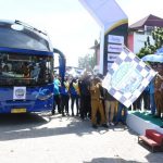 Bersama PT. Indomarco, Eva Dwiana Lepas Peserta Mudik Gratis Indomaret