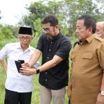 Gubernur Lampung Tinjau Lokasi Pembangunan Gerbang Selamat Datang di Pintu Tol Kota Baru