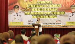 Buka Sosialisasi Pencegahan Ekstremisme, Ini Pesan Wagub Lampung kepada Generasi Muda