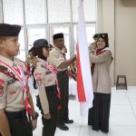 Wagub Lampung Chusnunia Chalim melepas Kontingen Pramuka Lampung mengikuti Lomba Tingkat V (LT V) Nasional Tahun 2023 || Foto: Adpim Pemprov Lampung