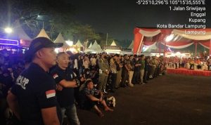 Jaga Kondusifitas, Satpol PP Terjunkan 2 Pleton Anggota Setiap Malam di Bandar Lampung Expo