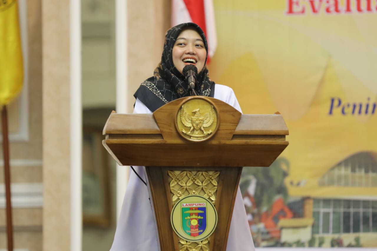 Wakil Gubernur Lampung Chusnunia Chalim membuka acara Workshop Evaluasi Pengelolaan Keuangan dan Pembangunan Desa Tingkat Regional || Foto: Adpim Pemprov Lampung