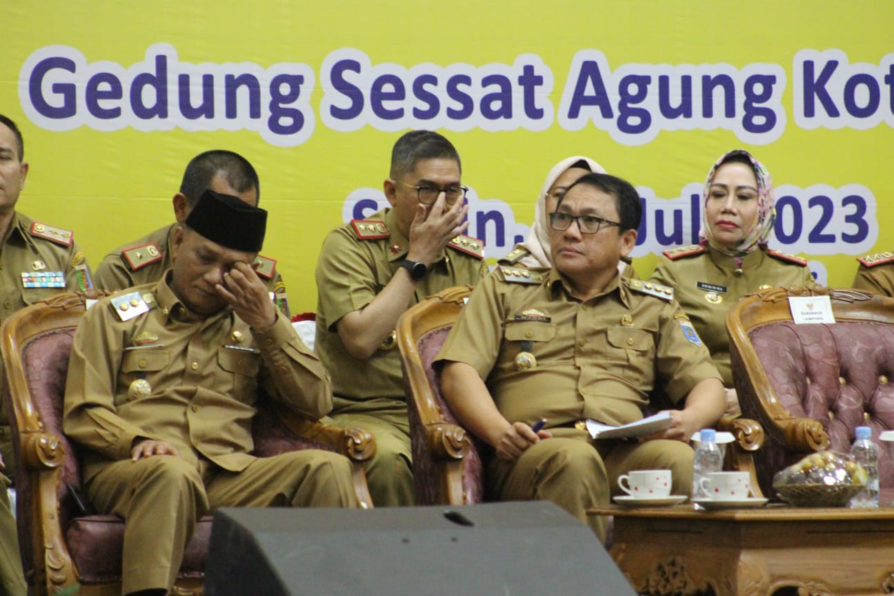 Wali Kota Metro, Wahdi saat menerima silaturahmi Gubernur Lampung, Arinal Djunaidi 
