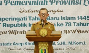 Pemprov Lampung Gelar Pengajian dalam Rangka Memperingati Tahun Baru Islam 1445 Hijriah dan HUT RI ke-78