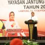 Ketua Yayasan Jantung Indonesia Cabang Provinsi Lampung Riana Sari Arinal dalam acara Sarasehan Yayasan Jantung Indonesia (YJI), di Ballroom Hotel Swissbell, Bandar Lampung || Foto: Adpim Pemprov Lampung