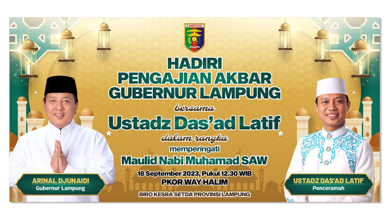 Penceramah nasional Ustaz Das'ad Latif dijadwalkan akan hadir di Provinsi Lampung || Foto: Dinas Kominfotik Provinsi Lampung
